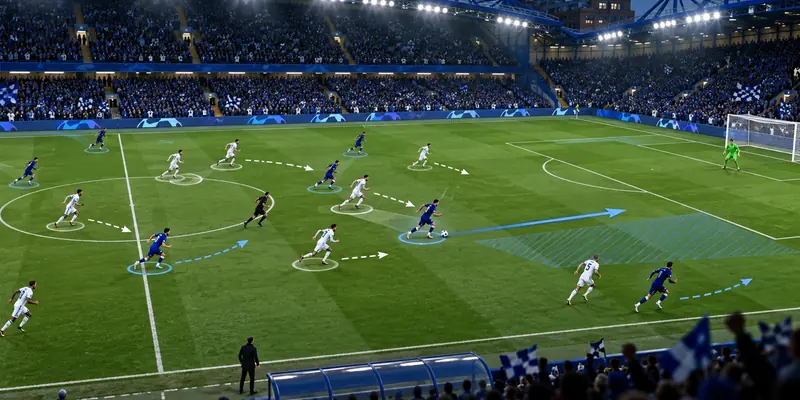 Minh họa pressing và phản công trong trận Chelsea vs Tottenham