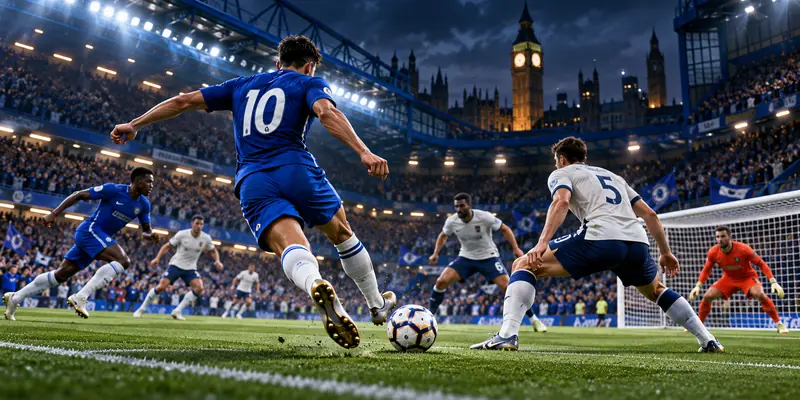 Minh họa derby Chelsea vs Tottenham tại Stamford Bridge, Goal123go.io