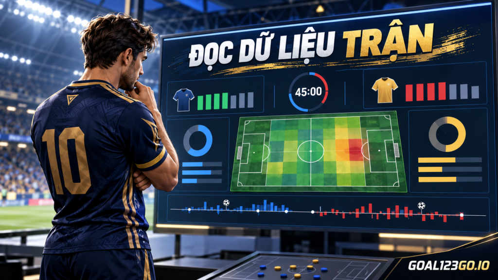 Cầu thủ Goal123 phân tích sơ đồ sân, thời gian và dữ liệu phong độ trận đấu