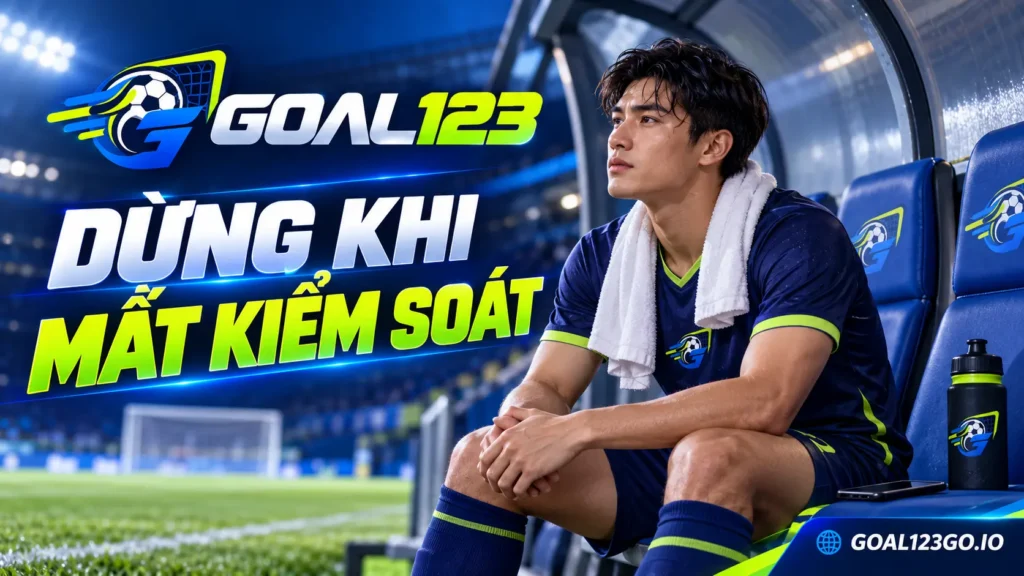 Cầu thủ đặt điện thoại sang bên, minh họa việc dừng và tìm hỗ trợ