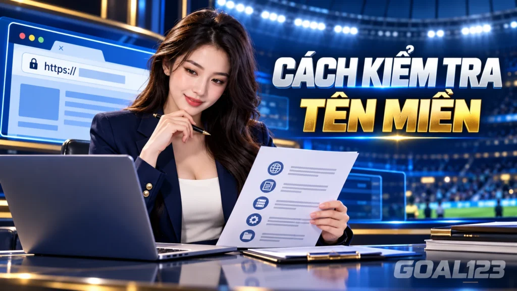 Nữ đại diện Goal123 hướng dẫn kiểm tra tên miền và hồ sơ